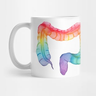 Rainbow Watercolor Colon (white) Mug